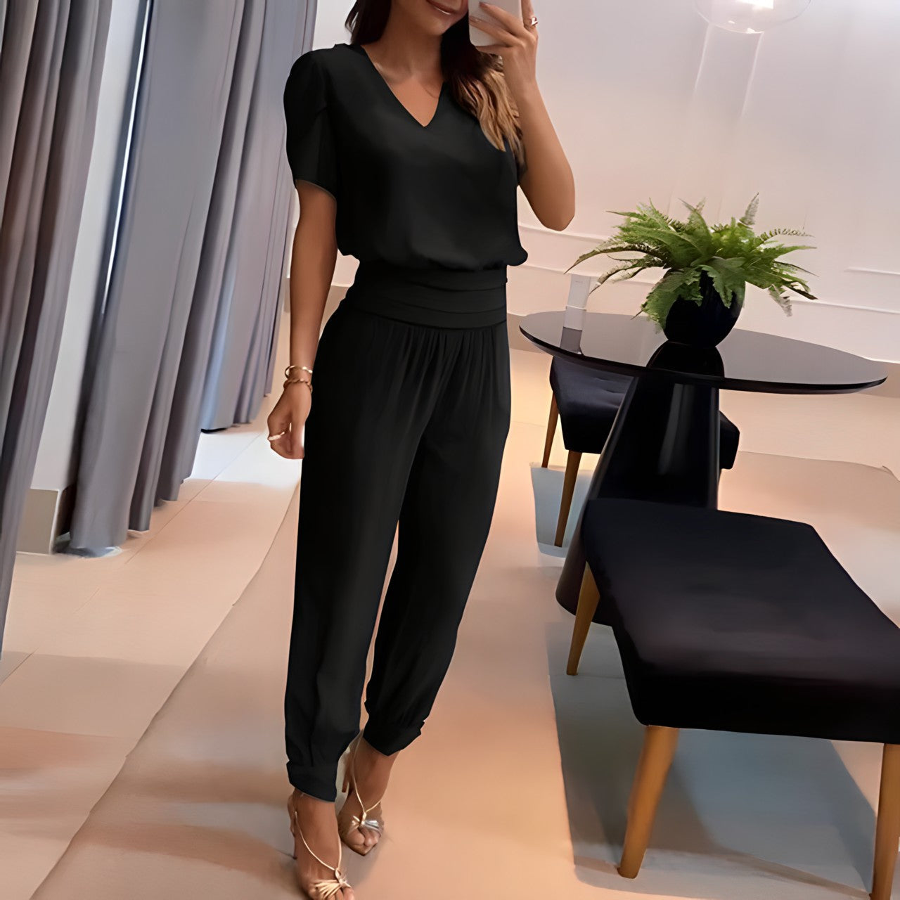 Selena™ - Modieuze Set van Blouse en Broek