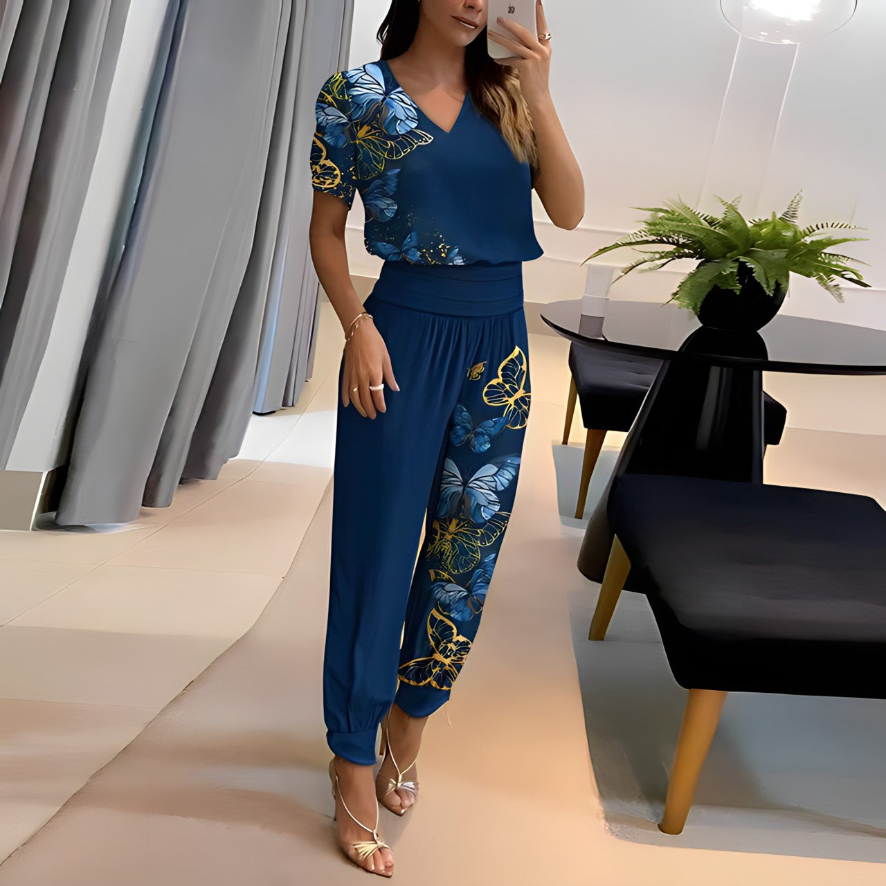Selena™ - Modieuze Set van Blouse en Broek