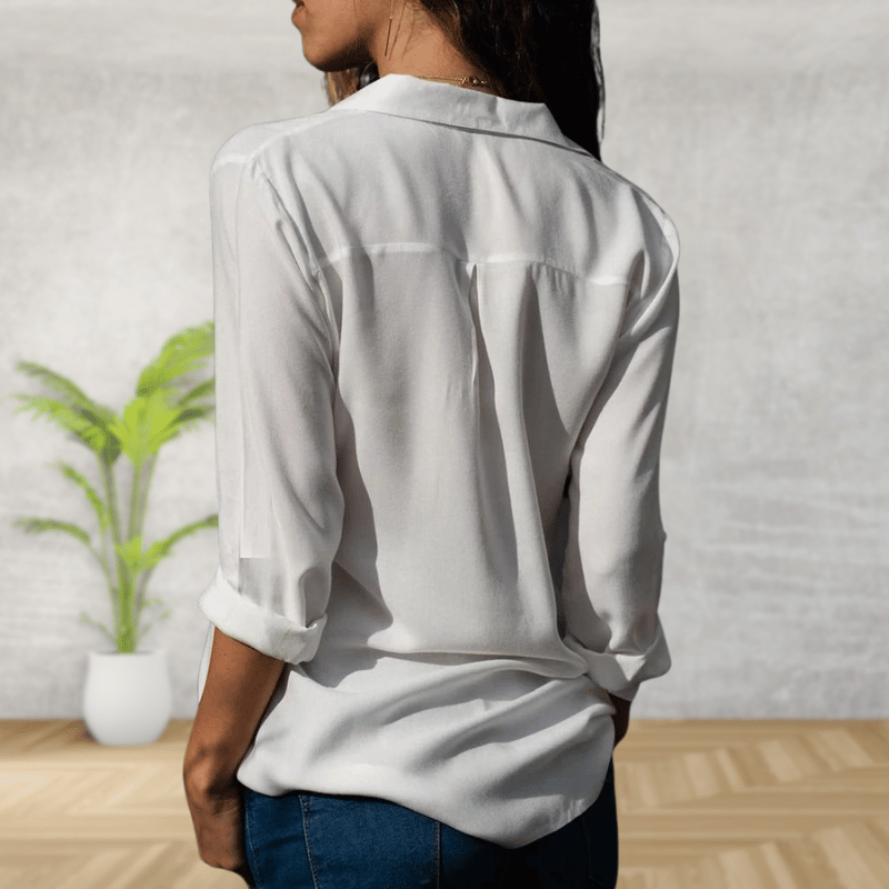 Vrouwen Elegant Shirt met Lange Mouwen