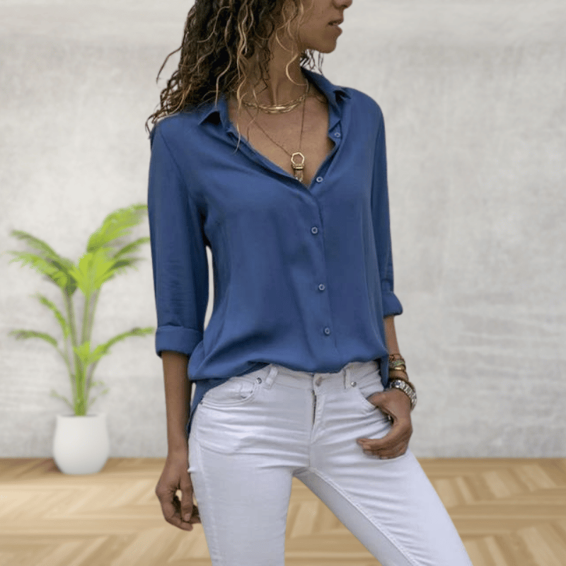 Vrouwen Elegant Shirt met Lange Mouwen