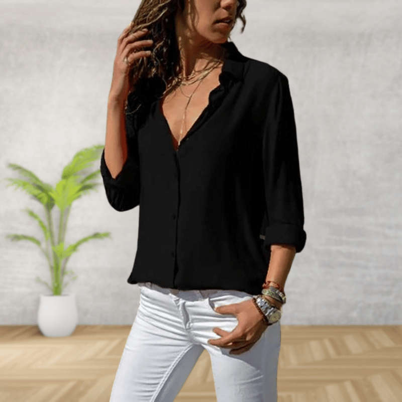 Vrouwen Elegant Shirt met Lange Mouwen