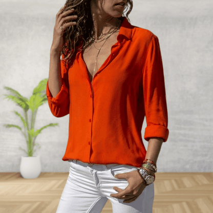 Vrouwen Elegant Shirt met Lange Mouwen