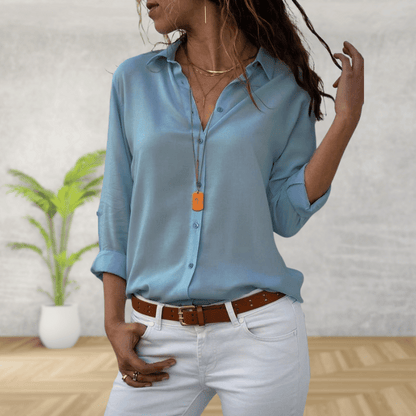 Vrouwen Elegant Shirt met Lange Mouwen