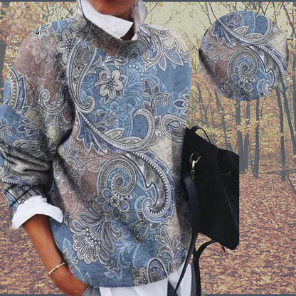 Jasmine – Warme Trui met Paisleyprint