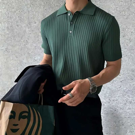 Heren Poloshirt met Kapje Effen Kleur