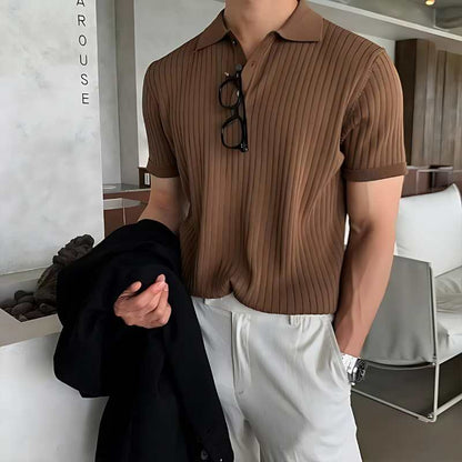 Heren Poloshirt met Kapje Effen Kleur