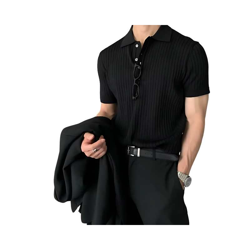 Heren Poloshirt met Kapje Effen Kleur