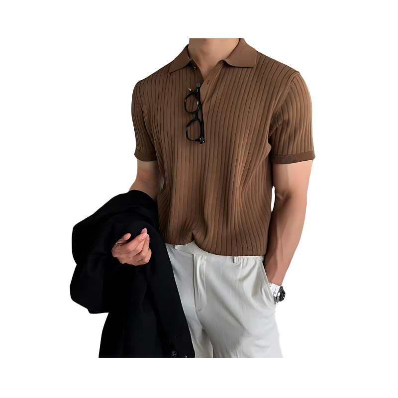 Heren Poloshirt met Kapje Effen Kleur