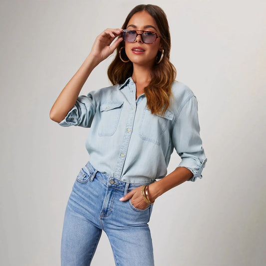 Susan – Lichtgewicht Denim Overhemden