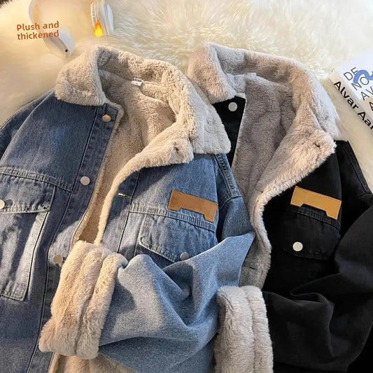 Tim – Dikke Gevoerde Jeansjas Met Fleece