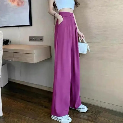 Figuur-Flatterende Wijde Broek met Hoge Taille