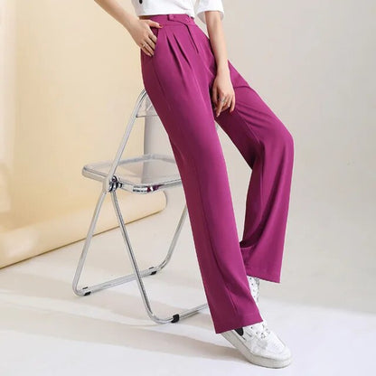 Figuur-Flatterende Wijde Broek met Hoge Taille