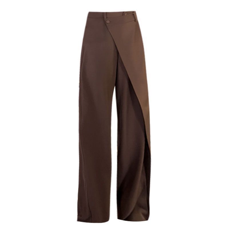 Hannah – Wijde Broek met Asymmetrische Knoopsluiting