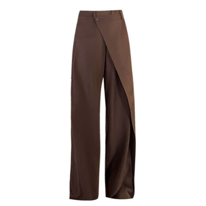 Hannah – Wijde Broek met Asymmetrische Knoopsluiting