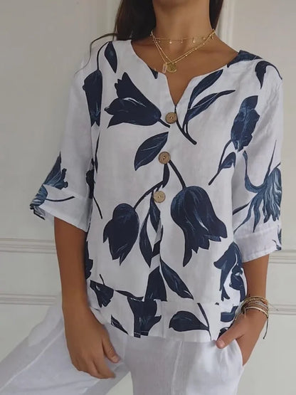 Nanna™ - Chic V-Hals-Shirt voor Dames