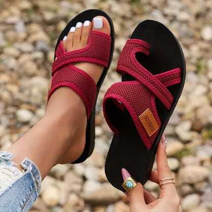 Casie™ - Geperforeerde Mesh Slip Op Sandalen