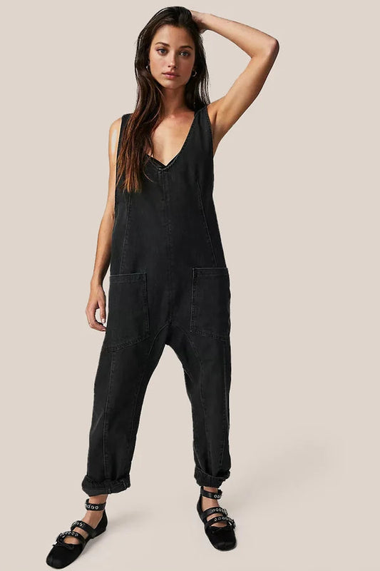 Denim Verstelbare Jumpsuit