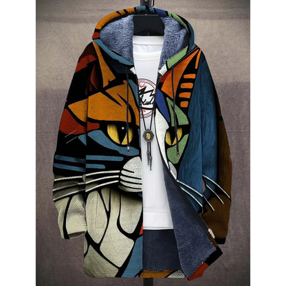 Unisex pluche cape met capuchon
