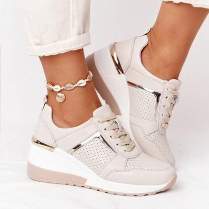 Judith – Comfortabele Sneakers met Hoge Sleehak