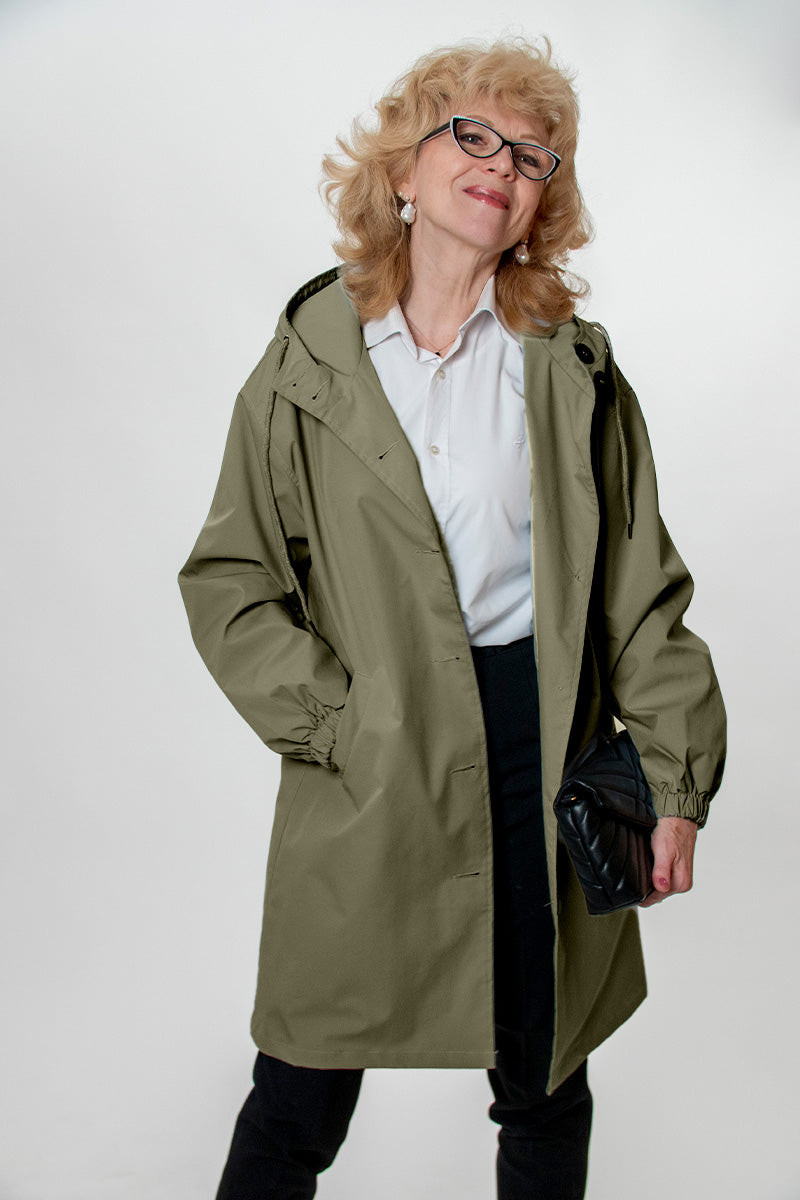 Waterafstotend Oversized Windjack Regenjas met Capuchon