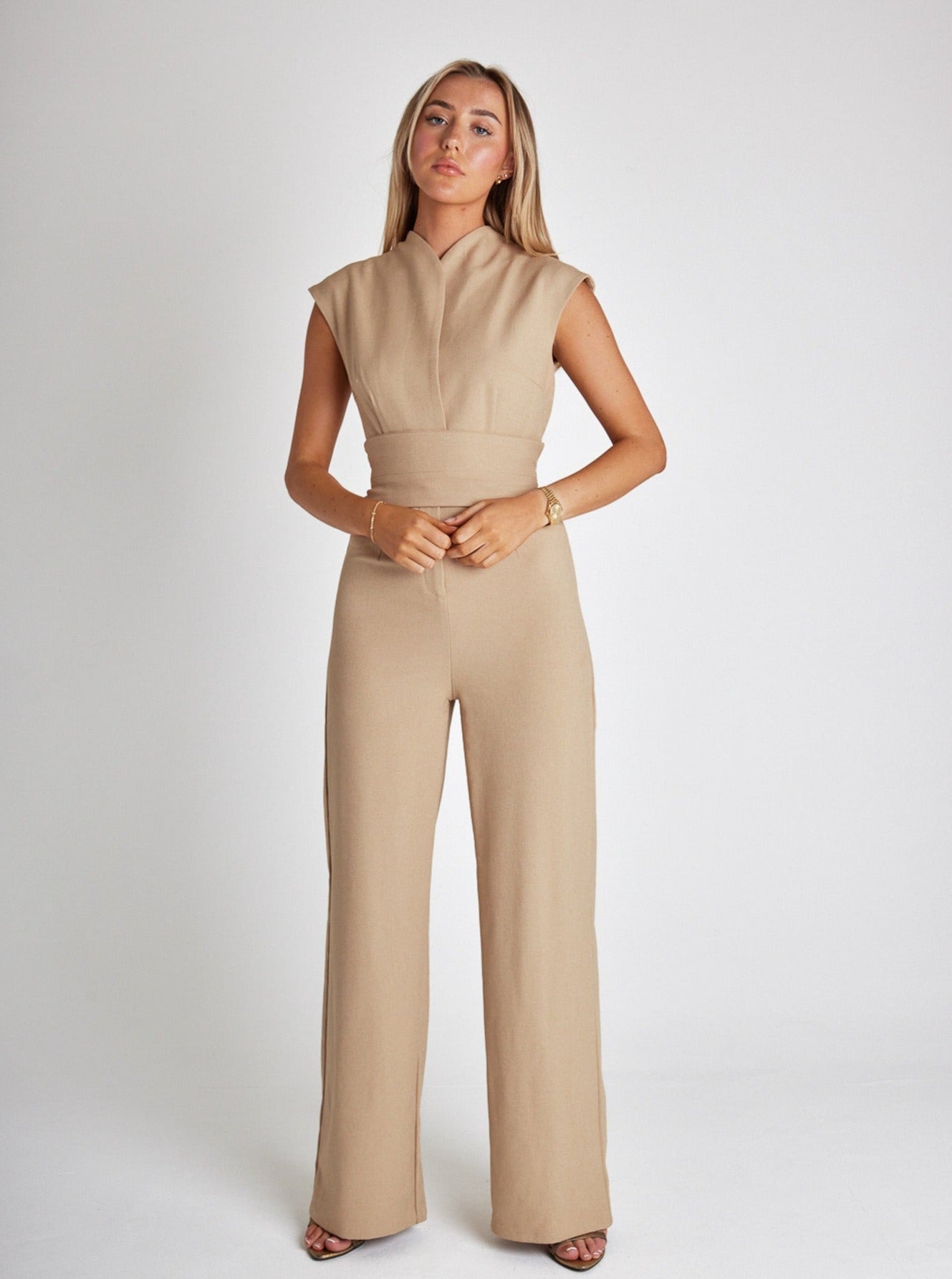 Jumpsuit Zonder Mouwen en Riem