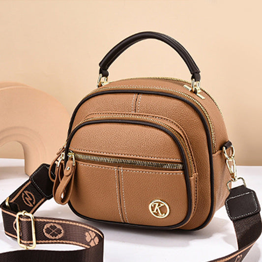 Verstelbare brede schouderriem PU lederen crossbody tas