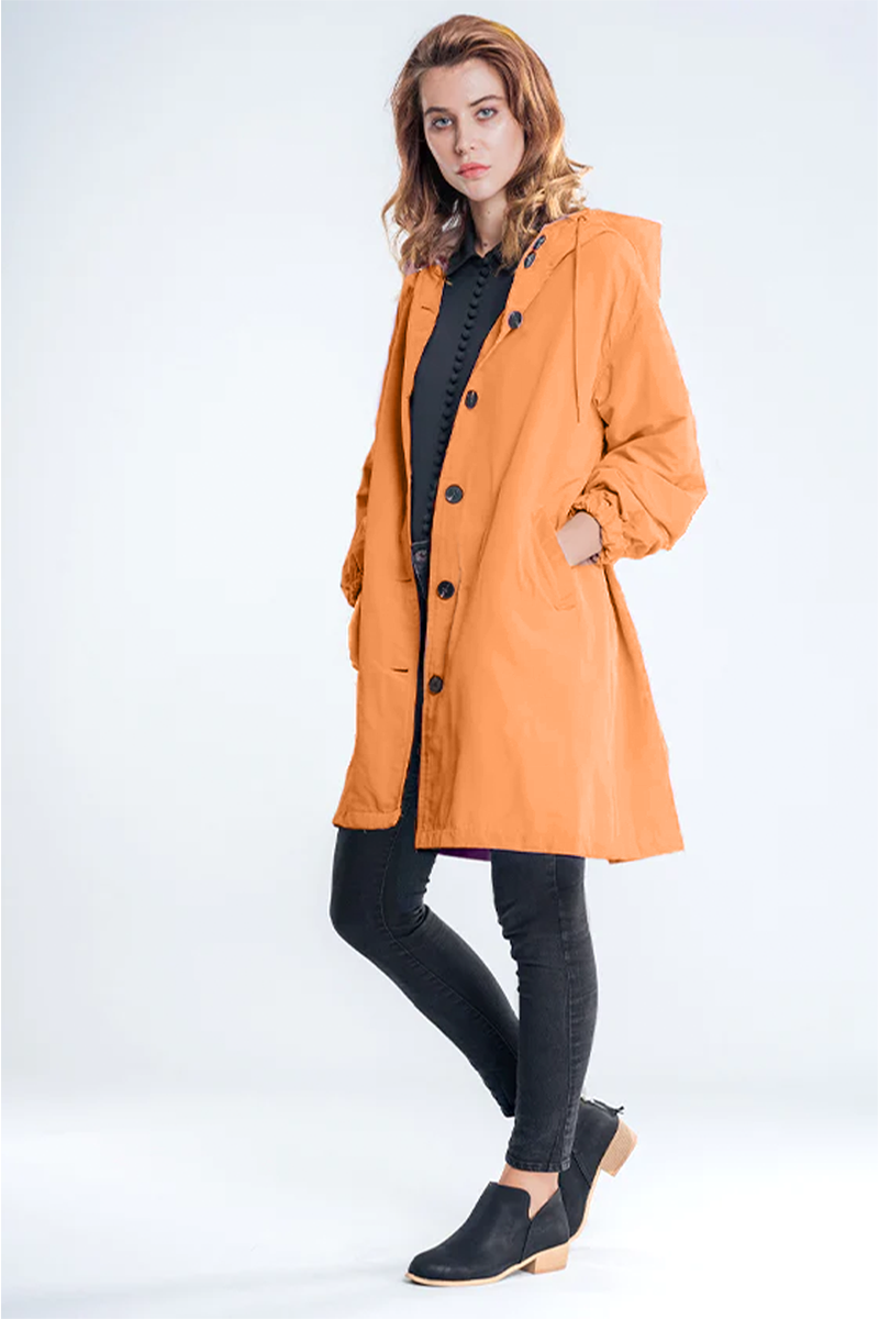 Waterafstotend Oversized Windjack Regenjas met Capuchon